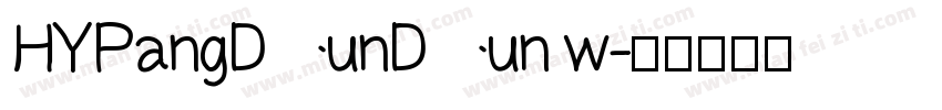 HYPangDunDun w字体转换